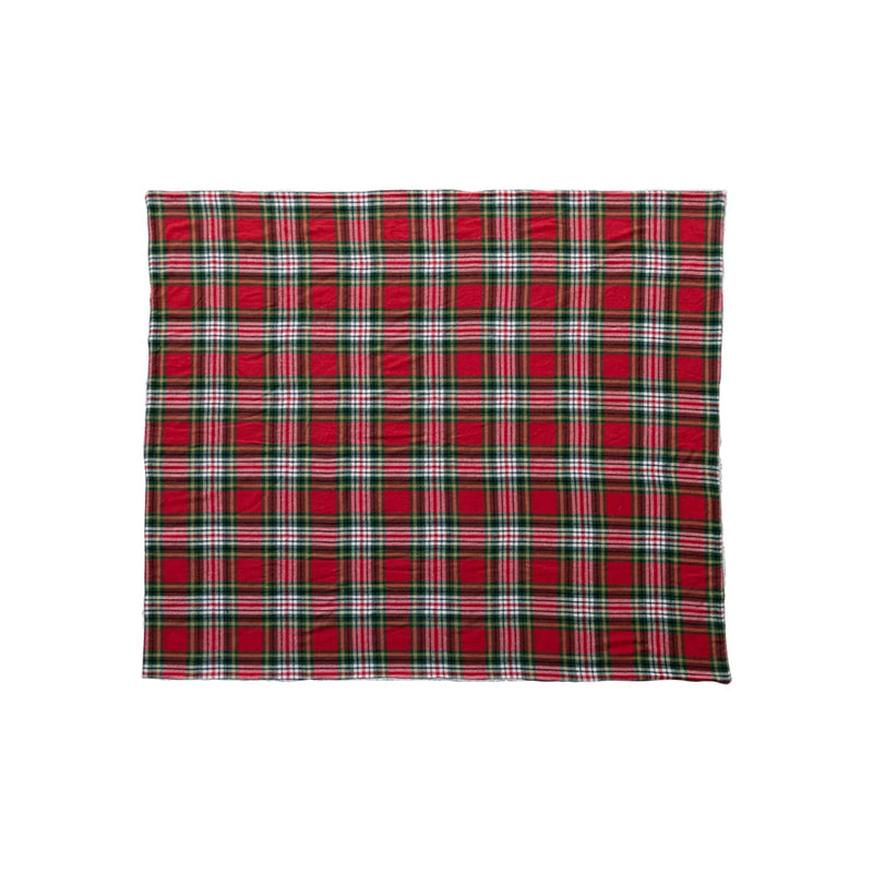 Sherpa Lined Flannel Throw