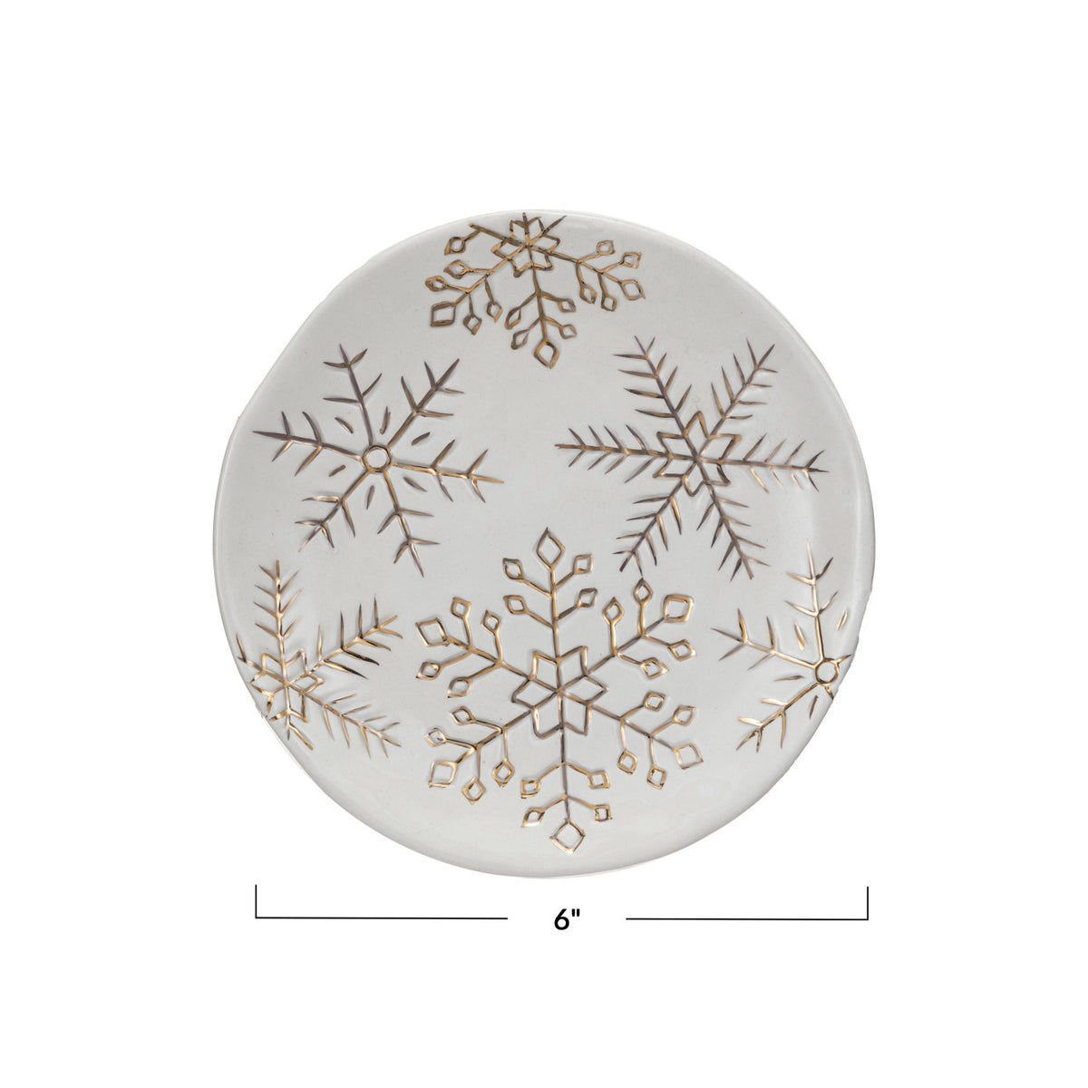 Stoneware Snowflake Plate