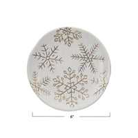 Stoneware Snowflake Plate