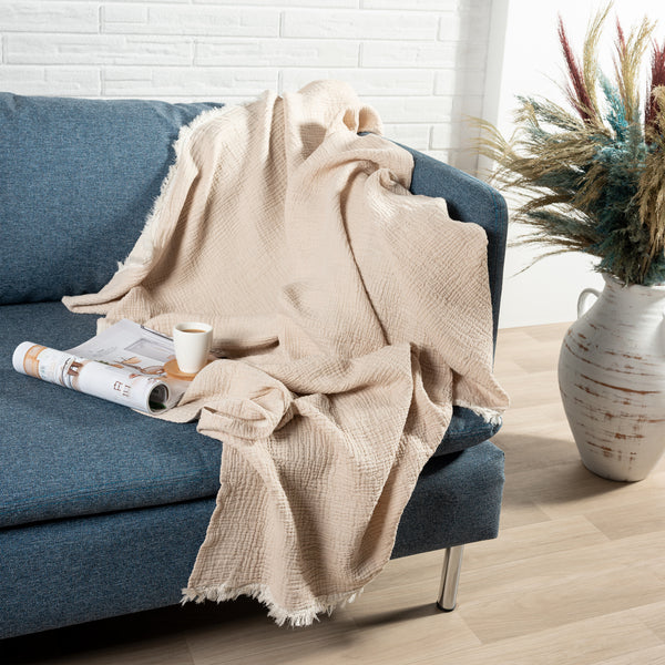 Tan outlet throw blanket