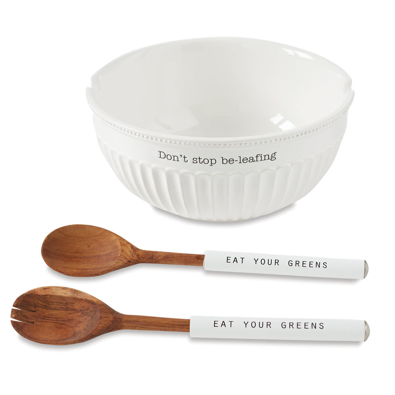 Fluted Salad Bowl Set