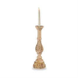 Carved Wooden Candle Stick