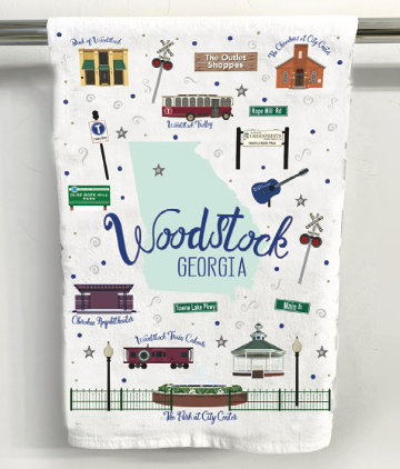 Woodstock Tea Towel