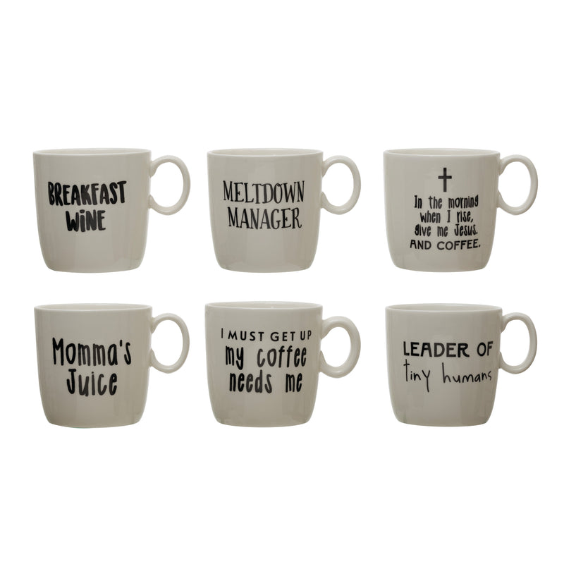 Stoneware Mug with Saying