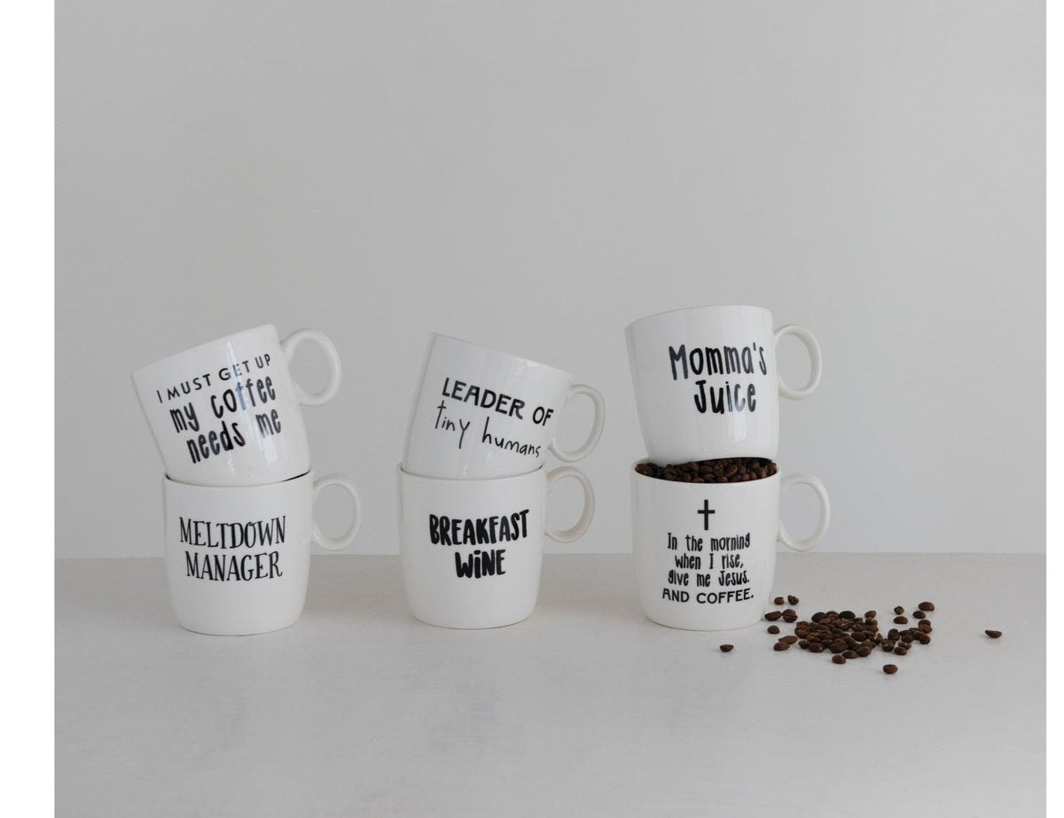 Stoneware Mug with Saying