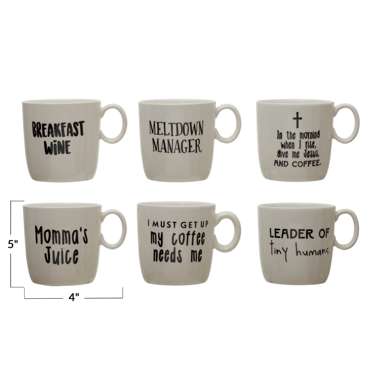 Stoneware Mug with Saying